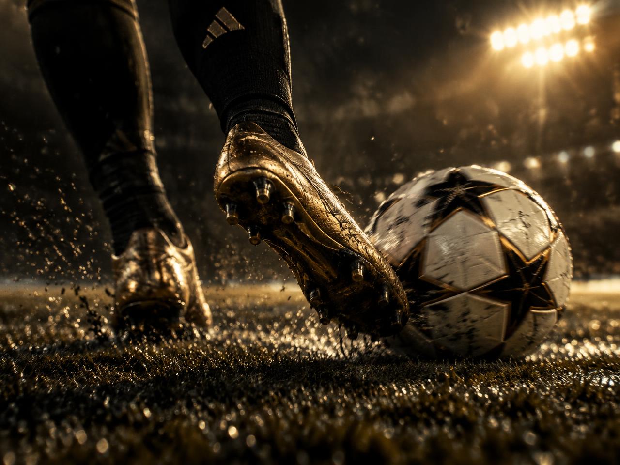 Frappe de ballon sous les projecteurs
